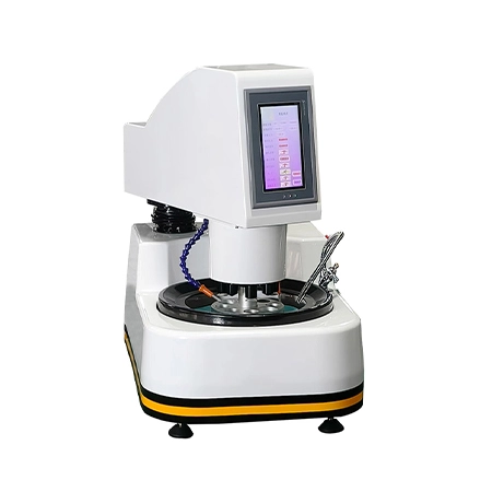 ZMP-1000Z智能自动金相磨抛机为气动磨抛机，采用8寸彩色触摸屏PLC控制；具备双通道自动磨料添加系统，PLC控制磨料的智能化喷洒添加；自动调节研磨压力以及研磨时间；自动存储当前磨抛方案